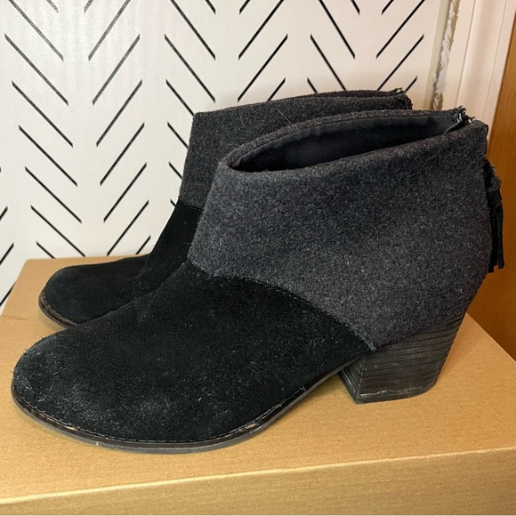 Toms Leila Ankle Boots / Black & Gray - Picture 7 of 15